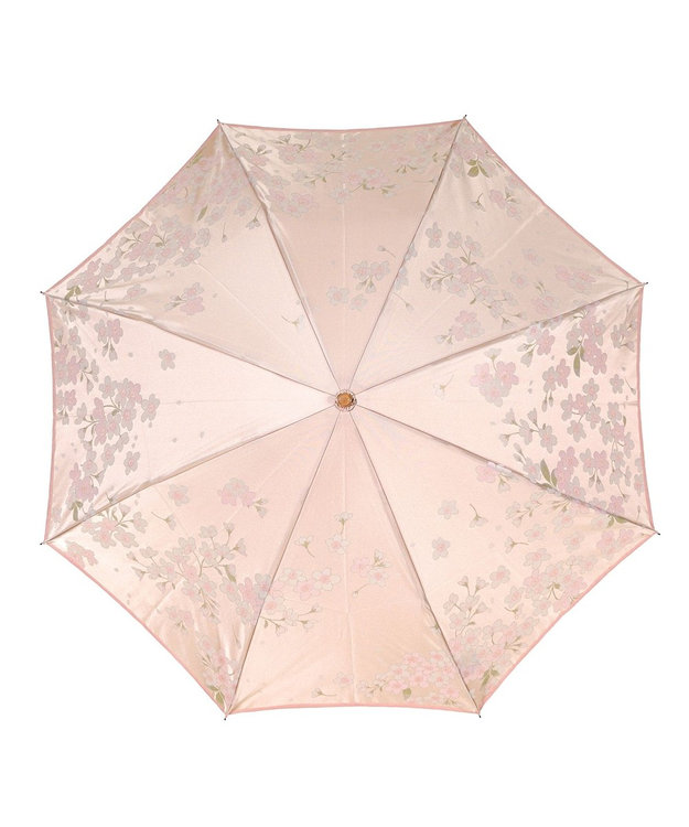 槇田商店 絵おり 桜(さくら) 折りたたみ傘 ベージュ