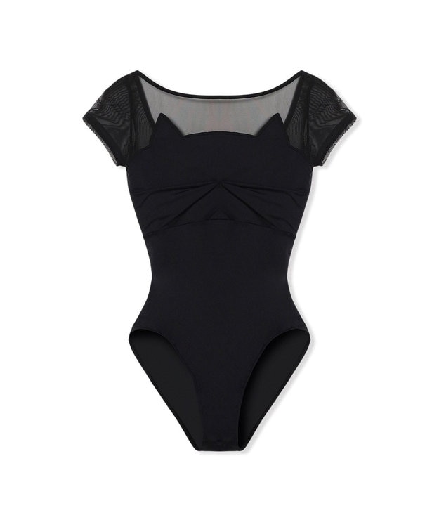 Chacott キャップスリーブレオタード ブラック