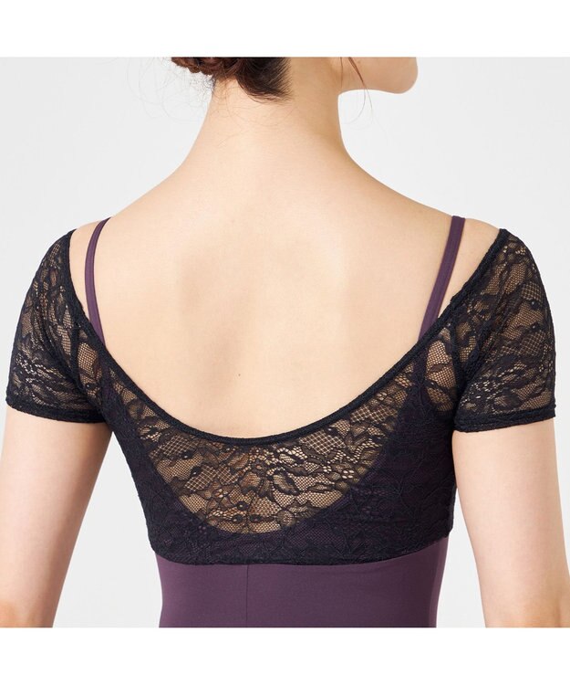 Chacott 【AKANE TAKADA】レイヤードレオタード ブラックベリー