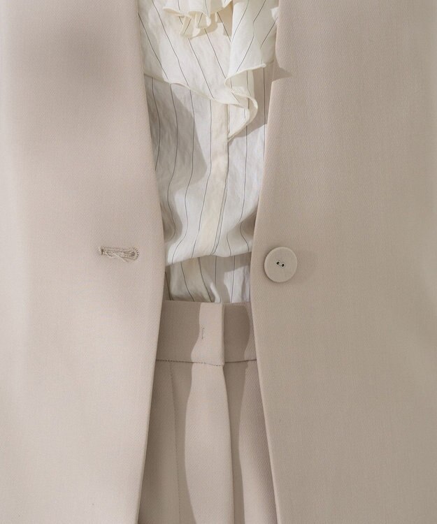 YECCA VECCA ストレッチノーカラージャケット Light Beige