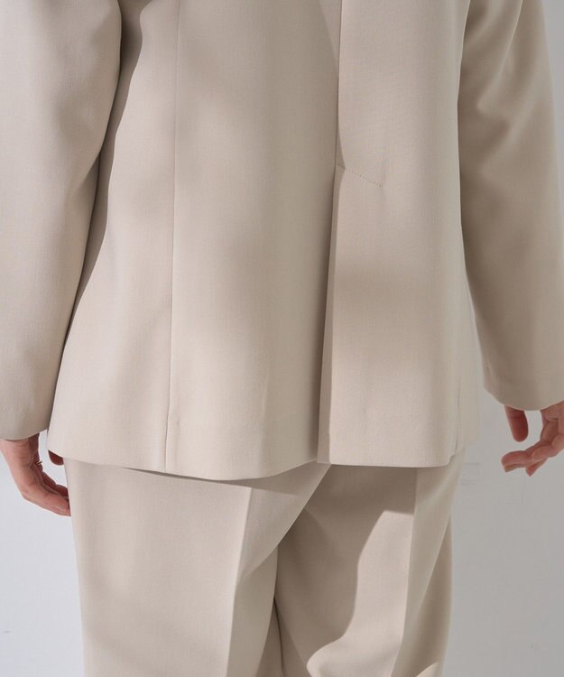 YECCA VECCA ストレッチノーカラージャケット Light Beige