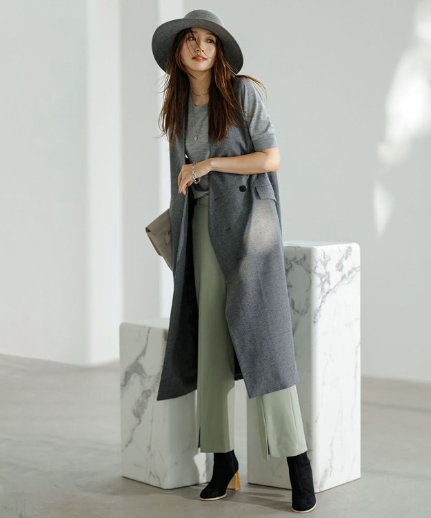 ANY 【福田麻琴さんコラボ】ちょ美っとフレアパンツ セージグリーン