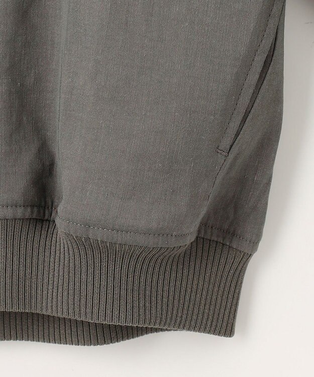 23区 【CLASSY.6月号掲載/洗える】リネンレーヨンストレッチ ブルゾン カーキ系