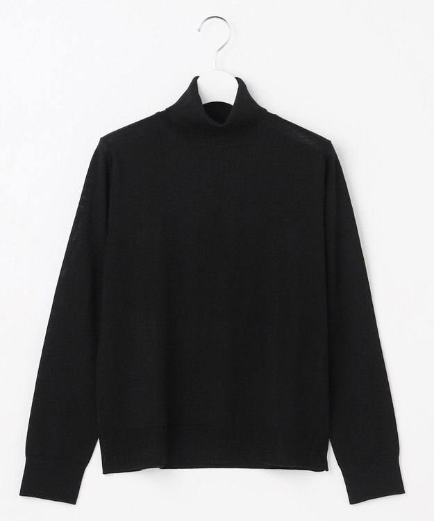 J.PRESS LADIES PURE WOOL タートルネック ニット ブラック系