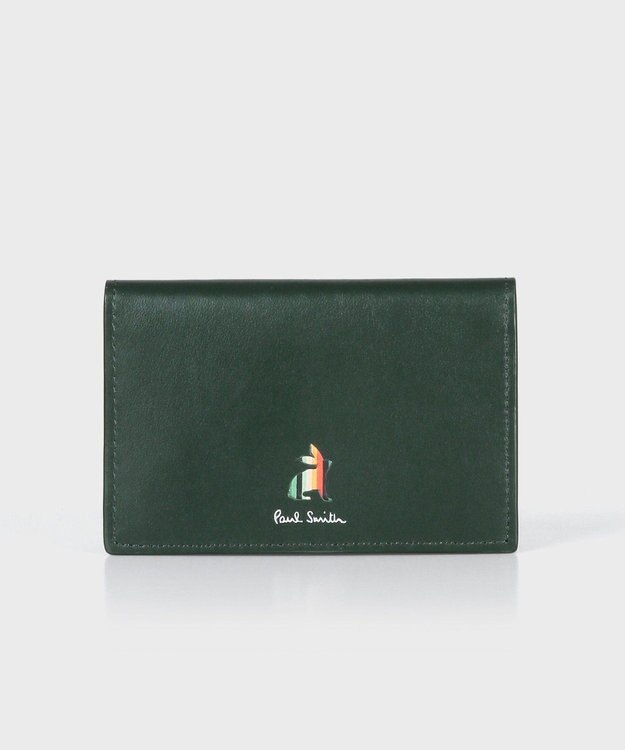 Paul Smith マーケトリーストライプラビット カードケース ダークグリーン