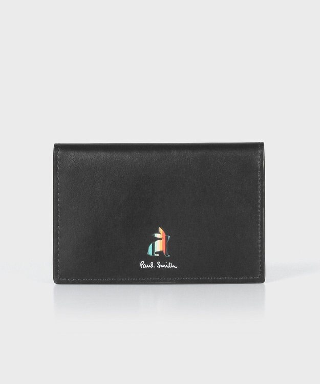 Paul Smith マーケトリーストライプラビット カードケース ブラック