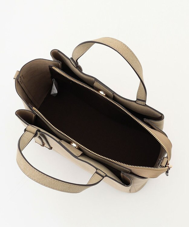 LA BAGAGERIE 【MONICA】ボウタイリボンハンドバッグ ライトベージュ