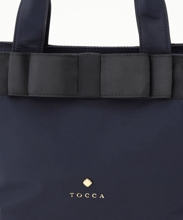 TOCCA 【大人百花掲載】【撥水】RIBBON BRICK TOTE M トートバッグ M ネイビー系