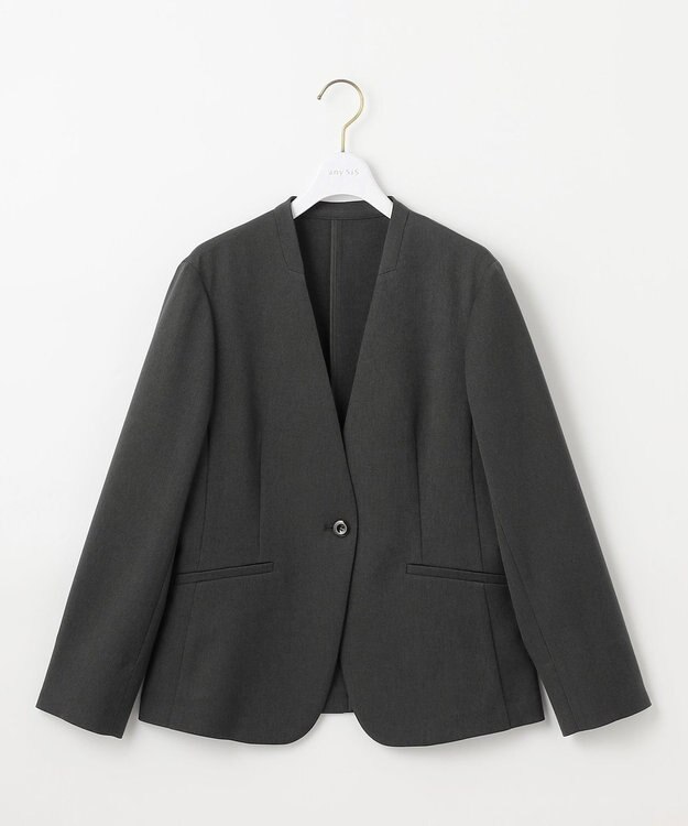 ANY SIS 【セットアップ対応】ビューティーツイルストレッチ ジャケット チャコール