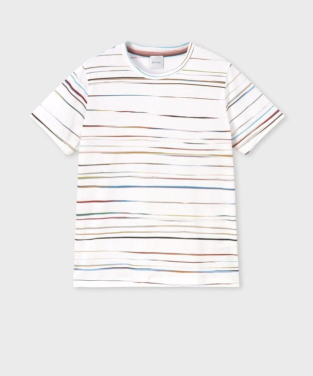 Paul Smith Signature Pinstripe 半袖Tシャツ ホワイト