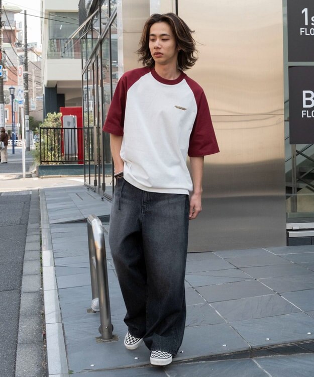 WEGO 【ユニセックス着用ITEM】ラグラングラフィックBIG　T（SS） ワイン