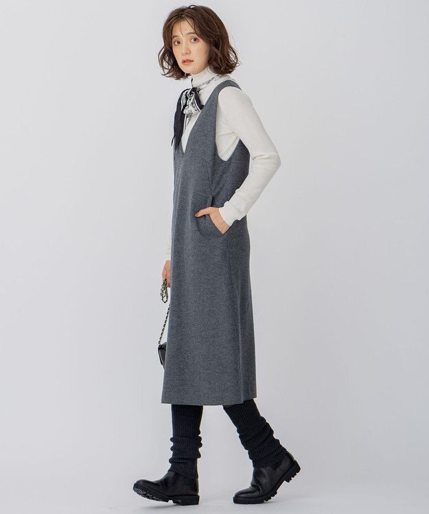 23区 【CLASSY.1月号掲載】ウーステッドウール タートルネック ニット オフホワイト系