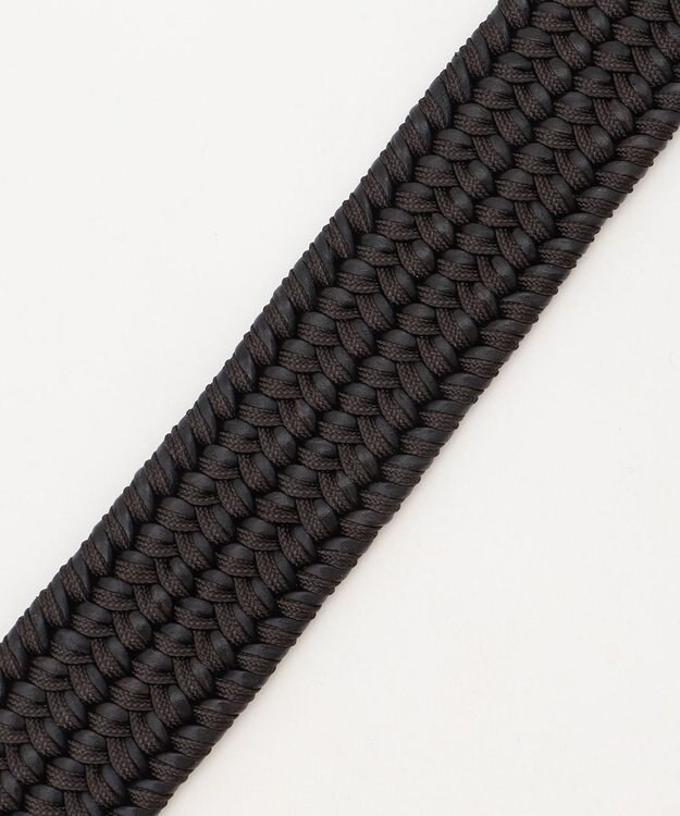 JOSEPH ABBOUD  【イタリア素材・ストレッチ・日本製】 ストレッチレザーミックス ベルト ブラック系