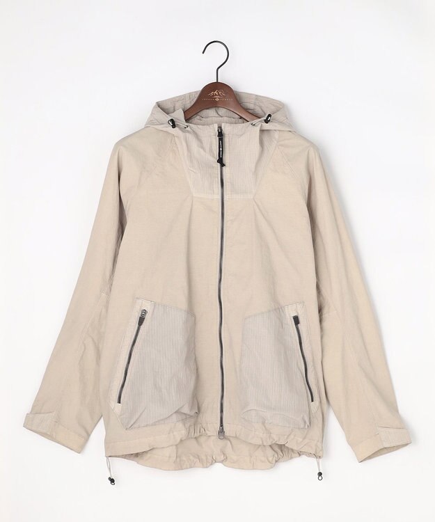 JOSEPH ABBOUD MOUNTAIN 【ナチュラルカラー/ストレッチ】ナイロンコンビガーメントダイパーカー ライトグレー系