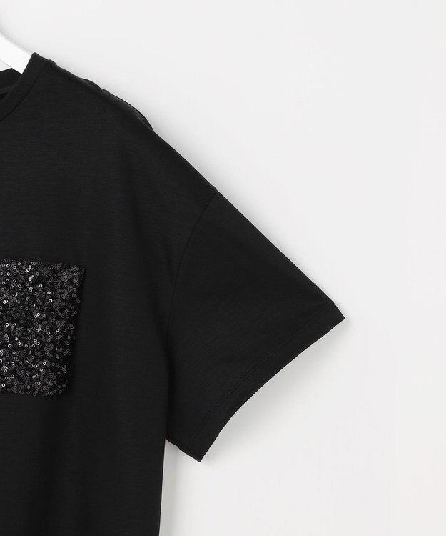 自由区 S スパングルポケットＴシャツ ブラック
