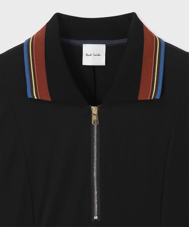 Paul Smith ストライプトリム 半袖ワンピース ブラック