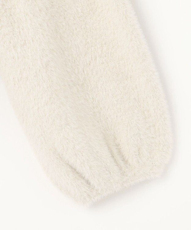 ANY SIS L 【洗える】フェザーニット カーディガン アイボリーベージュ