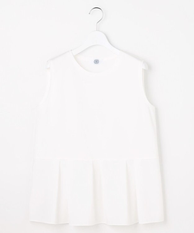 J.PRESS LADIES コットンスムース レイヤードフレア カットソー ホワイト系