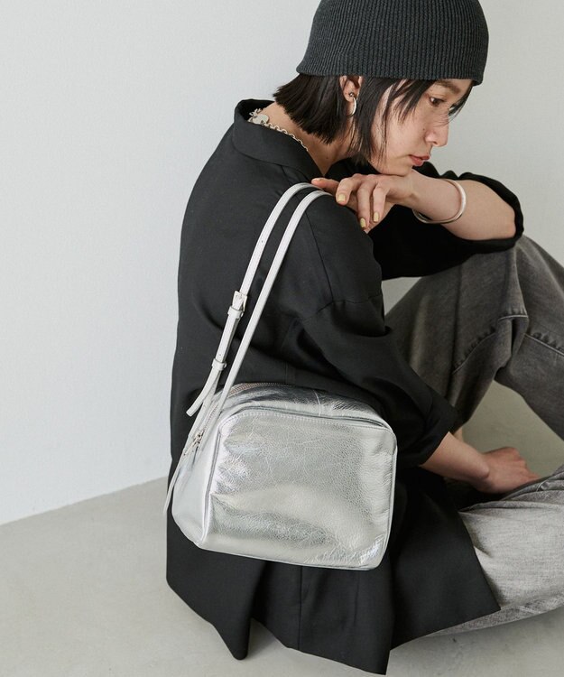 russet kuubo ボックストートバッグ(CE-1633) Silver