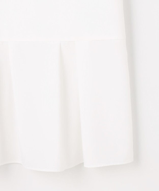 J.PRESS LADIES コットンスムース レイヤードフレア カットソー ホワイト系