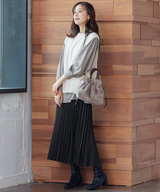 ANY L 2WAYコットン ベスト グレージュ