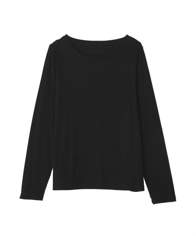 earth music&ecology 微シアーメロープルオーバー Black