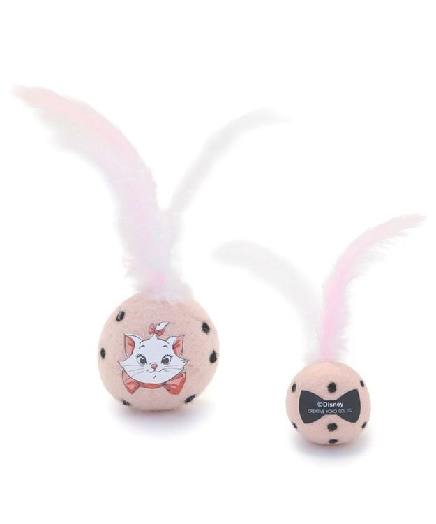 PET PARADISE ディズニー マリー ドット 羊毛ボール ライトピンク