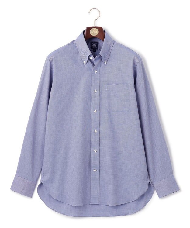 J.PRESS MEN 【PREMIUM PLEATS / 形態安定】PANAMAミニチェックシャツ/ B.D. ネイビー系3