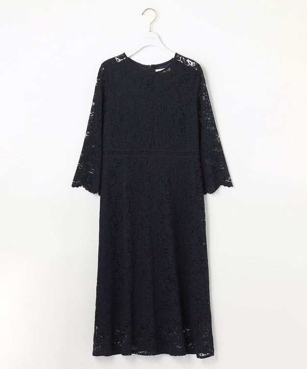 ANY SIS L 【洗える】総レース ワンピース ネイビー