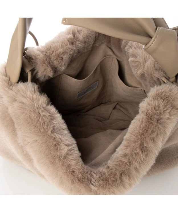 UNBILLION cachecache リボンハンドルエコファードロストバッグ オーク