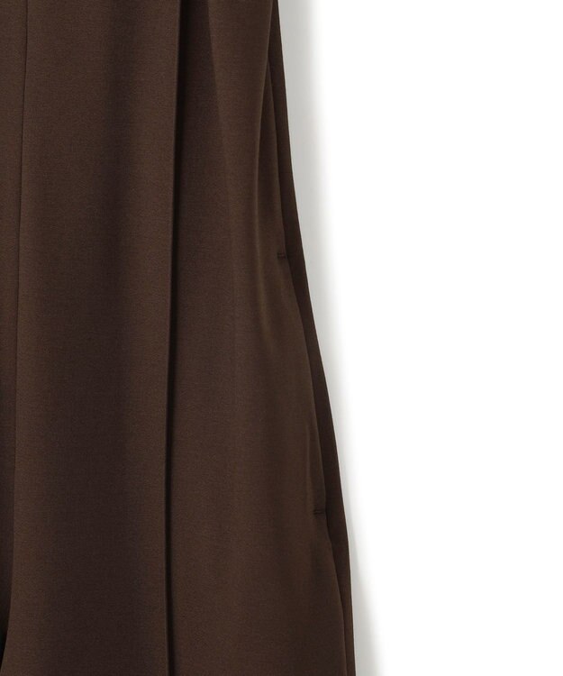 BEIGE， 【洗える】PHILOX / ハイストレッチベアトップオールインワン Brown