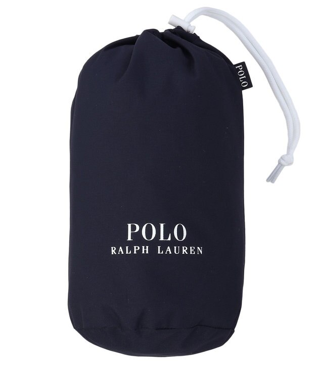 MOONBAT POLO RALPH LAURENRL パイピングレインポンチョ 無地 75デニール 収納袋付き ネイビーブルー