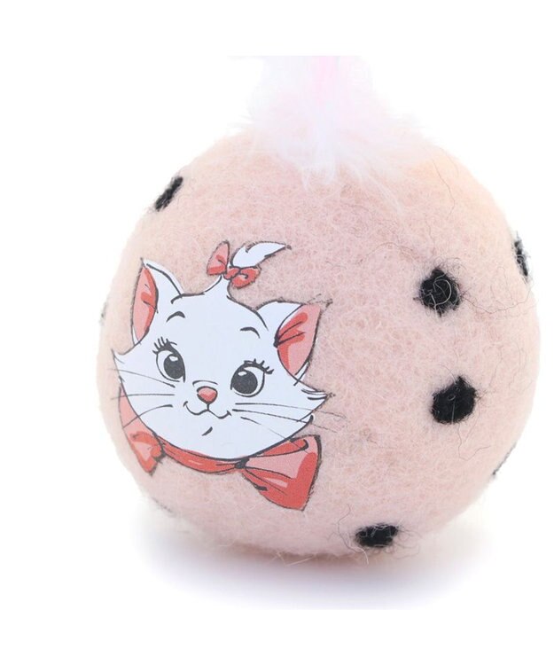 PET PARADISE ディズニー マリー ドット 羊毛ボール ライトピンク