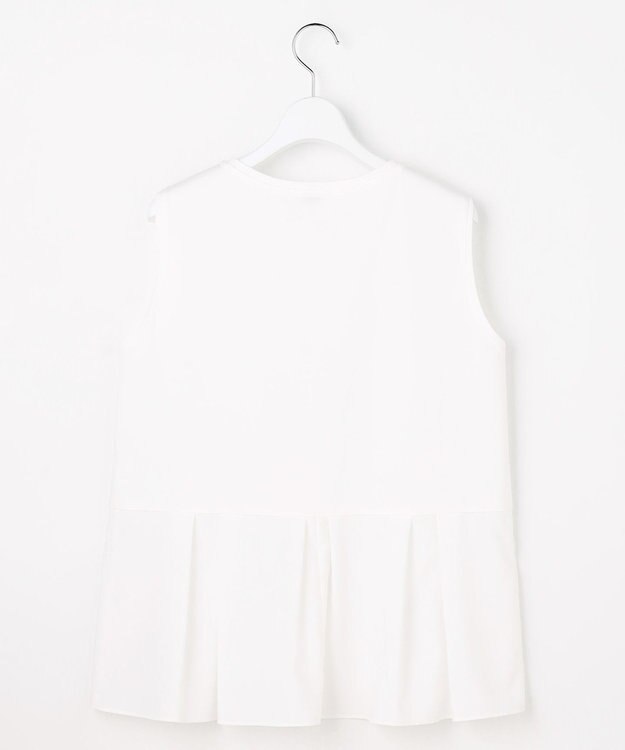 J.PRESS LADIES コットンスムース レイヤードフレア カットソー ホワイト系