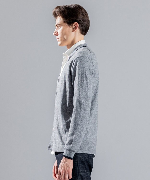 JOSEPH HOMME エッセンシャルメリノ　Vネックカーディガン ライトグレー系
