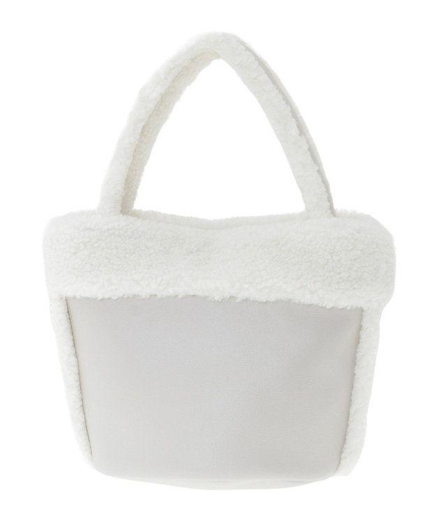 earth music&ecology ムートン風ボアバッグ Light Gray