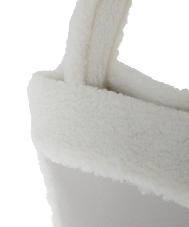 earth music&ecology ムートン風ボアバッグ Light Gray