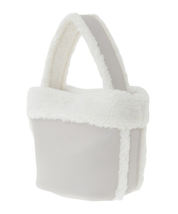 earth music&ecology ムートン風ボアバッグ Light Gray