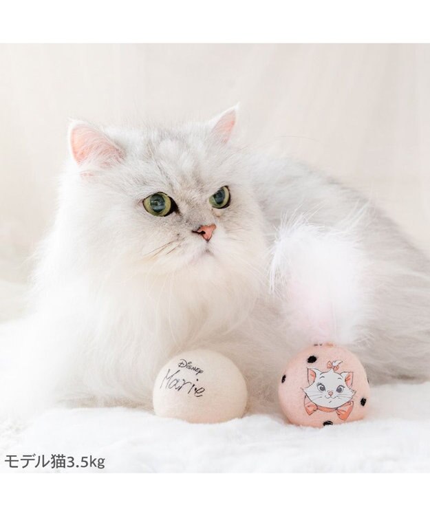 PET PARADISE ディズニー マリー ドット 羊毛ボール ライトピンク