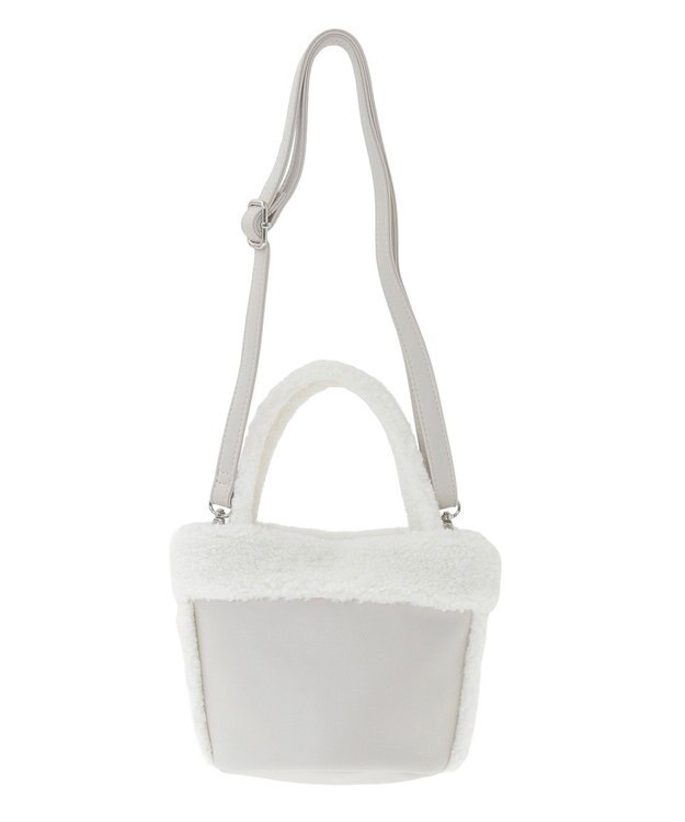 earth music&ecology ムートン風ボアバッグ Light Gray