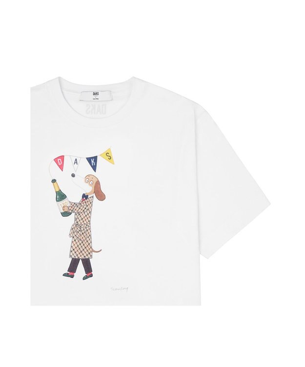 DAKS SLOWBOY Tシャツ〈シャンパン〉 ホワイト
