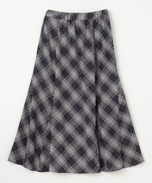 ANY 【洗濯機可能】フレアマチスカート ブラックベースチェック