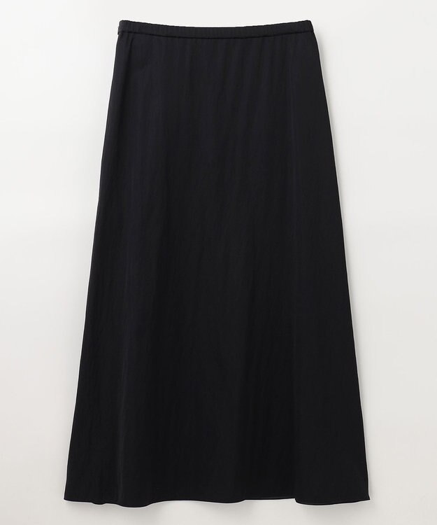 NAVE 【ReNAVE　洗える】グロスサテンスカート ブラック