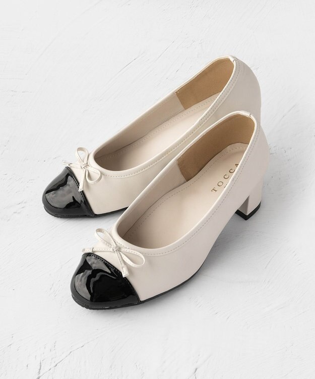 TOCCA 【晴雨兼用】TINY RIBBON RAIN PUMPS レインパンプス アイボリー系