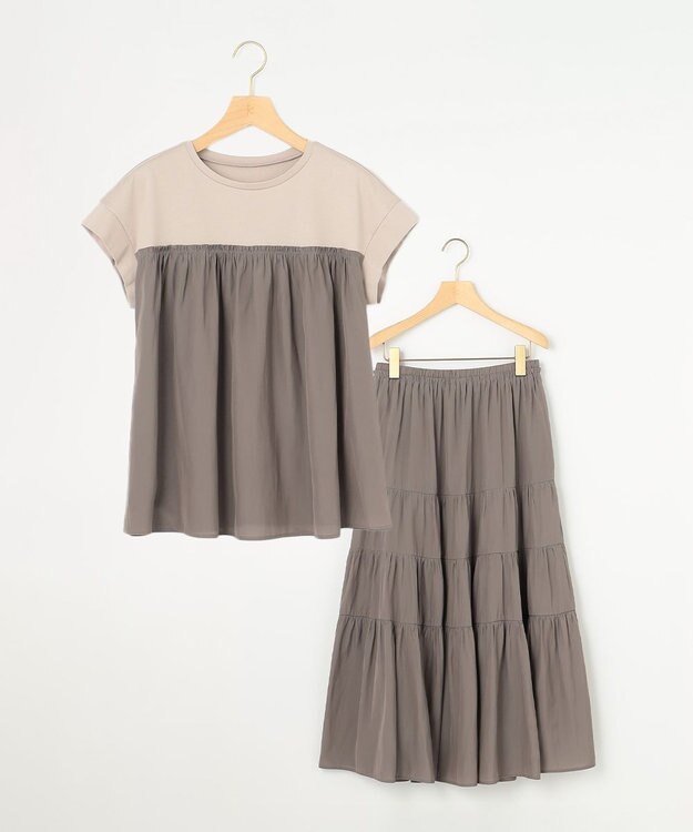 組曲 【WEB限定】カッセンセット ワンピース グレージュ系