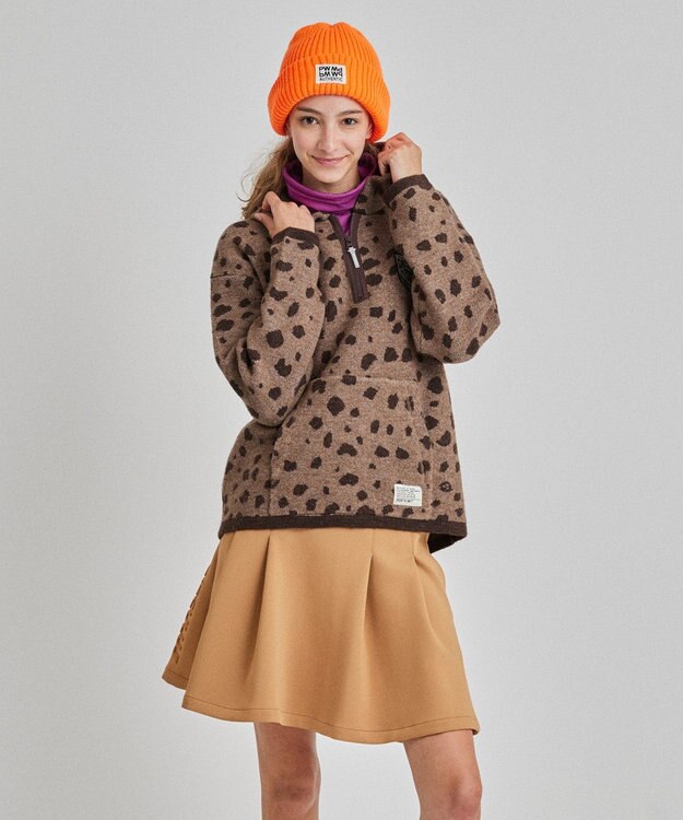 PW CIRCULUS 【WOMEN】SNOW LEOPARD柄フーディー ベージュ系5