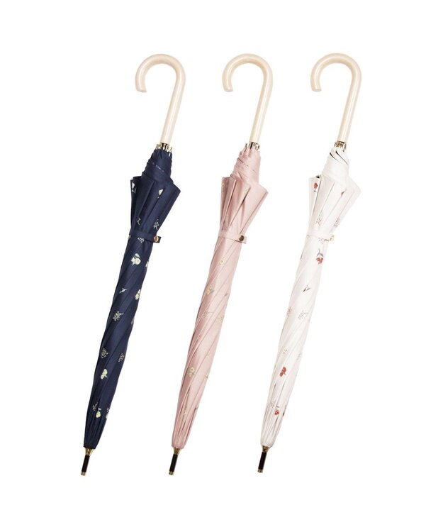 UNBILLION cache nez / 小花ドットプリントショートパラソル ホワイト