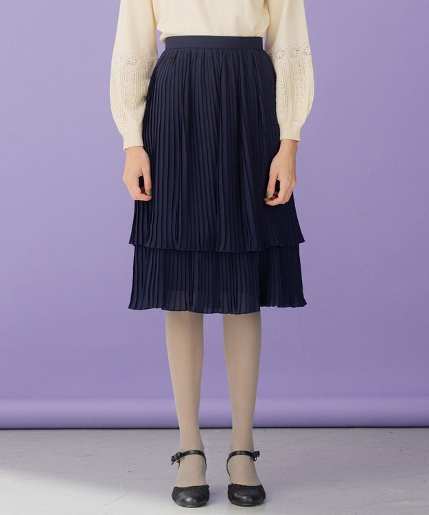 TOCCA 【洗える！】STAIRWAY スカート ネイビー系