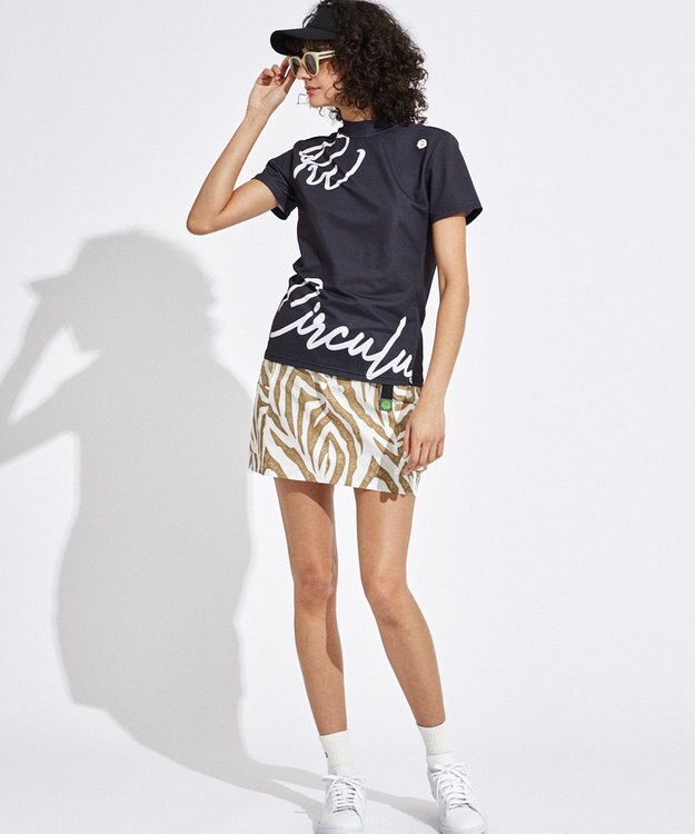 PW CIRCULUS 【高通気 / 軽撥水 / 軽量のDotAir 使用】【WOMEN】ゼブラ柄スカート ゴルフウェア レディース ベージュ系5