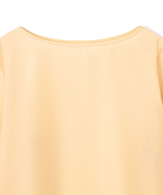 UNFILO シアー ラウンドテールブラウス ライトイエロー